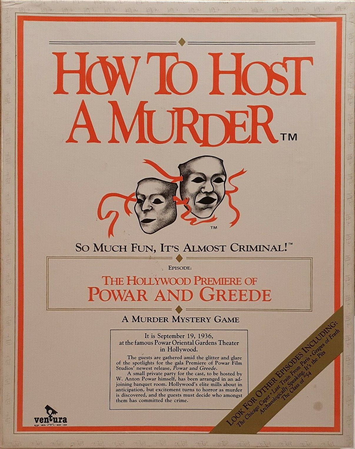 How To Host A Murder <br><i>Powar And Greede</i>